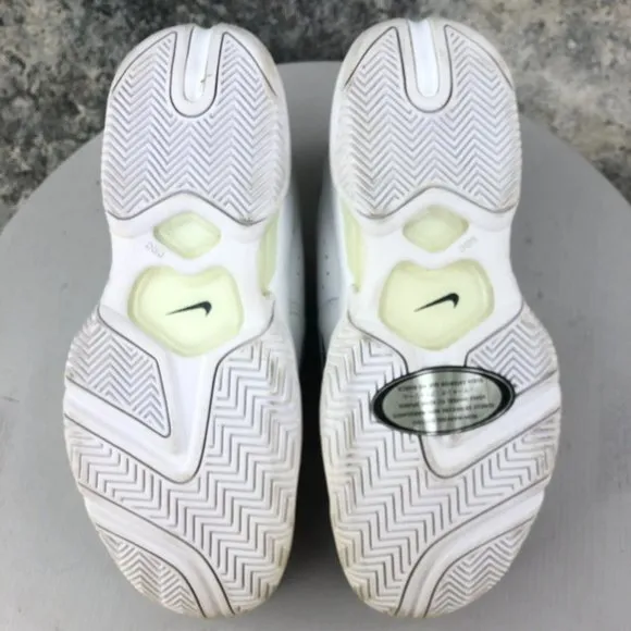 Nike Mens VTG Size 9 Air Supreme Court White Leather Lace-Up Sneakers 840048-143