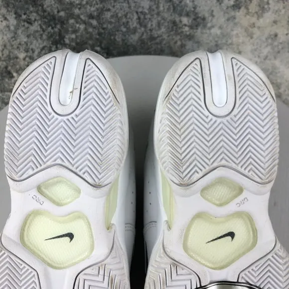 Nike Mens VTG Size 9 Air Supreme Court White Leather Lace-Up Sneakers 840048-143