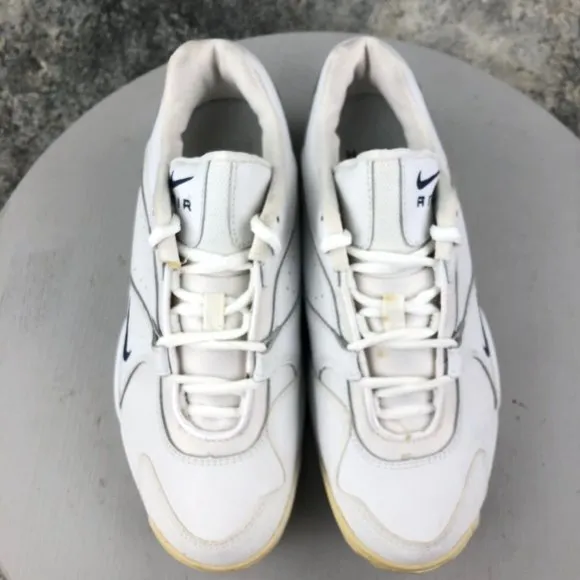 Nike Mens VTG Size 9 Air Supreme Court White Leather Lace-Up Sneakers 840048-143