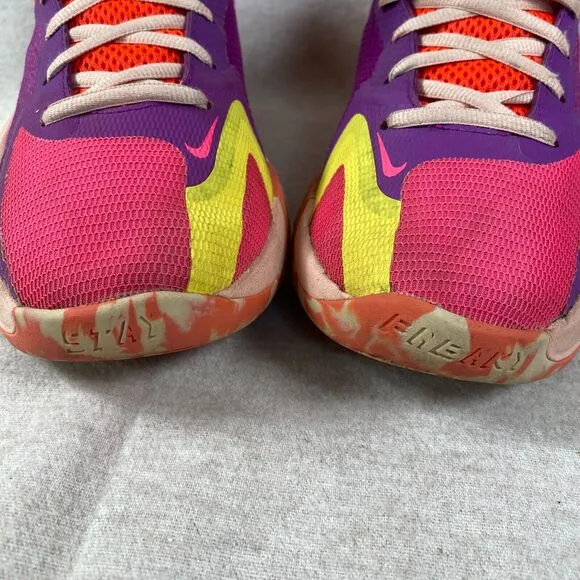 Nike Mens Zoom Freak Running Shoes Size 6 Neon Colorful Sneakers Basketball Gym
