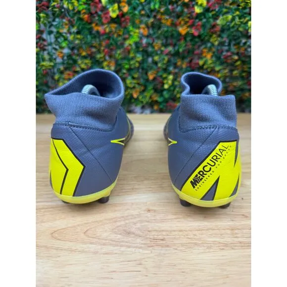 Nike Mercurial‎ Superfly 6 Academy FG Soccer Cleats Shoes Thunder Gray Yellow 8