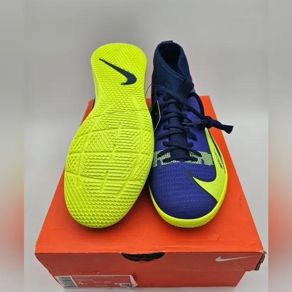 Nike Mercurial Superfly 8 Academy IC GS 'Lapis Volt' Soccer Shoes Size 4Y