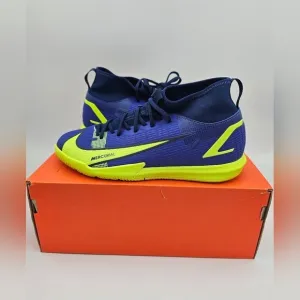 Nike Mercurial Superfly 8 Academy IC GS 'Lapis Volt' Soccer Shoes Size 4Y
