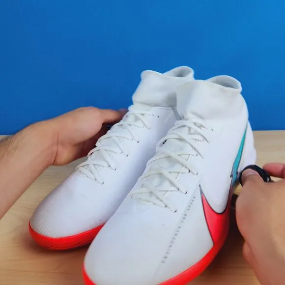 Nike Mercurial Vapor 13 Academy IC‎ Size 13 White/Flash Soccer Shoes AT7975-163