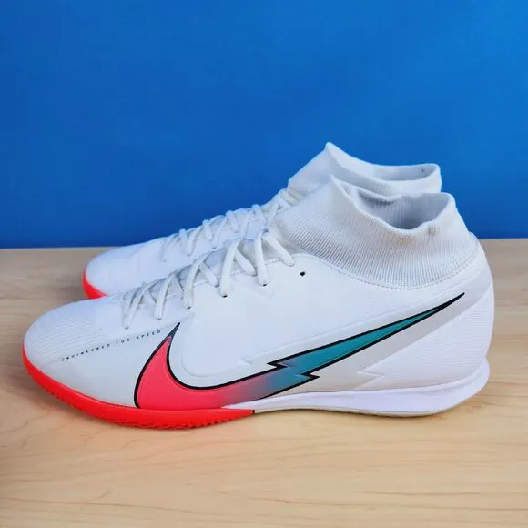 Nike Mercurial Vapor 13 Academy IC‎ Size 13 White/Flash Soccer Shoes AT7975-163