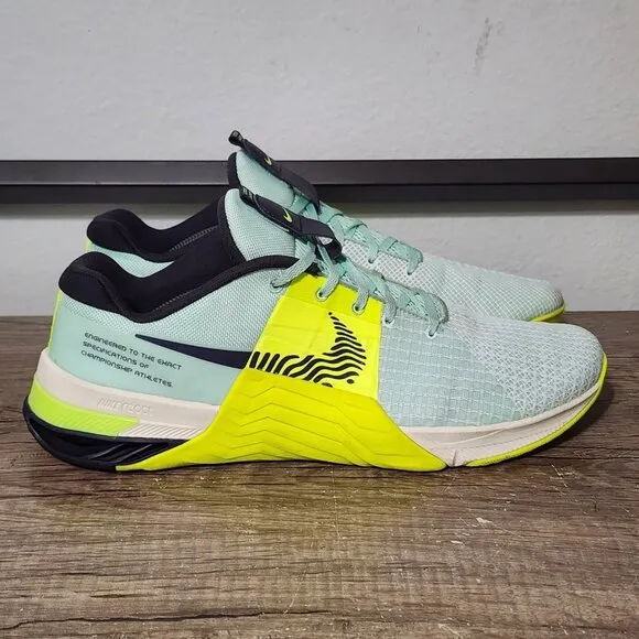 Nike Metcon 8 Men's Athletic Training Gym Shoes Size 13 Mint/Volt