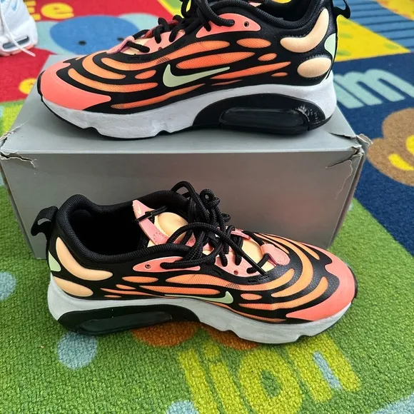 Nike Orange and Black Sneakers with Dynamic Design