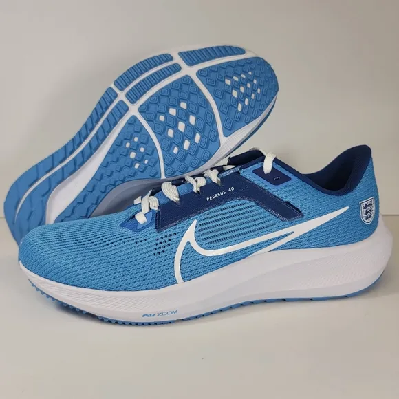 Nike Pegasus 40 England Blue Shoes 3 Lions Soccer FN0017-400 Men's Size 7-13