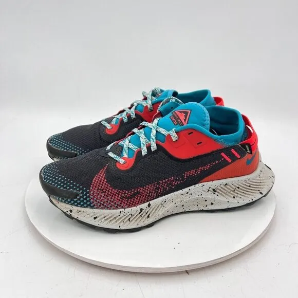 Nike Pegasus Trail 2 GTX Men Size 7 DH0202-001 Smoke Grey Bright Crimson Shoes