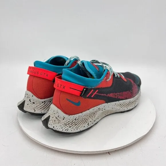 Nike Pegasus Trail 2 GTX Men Size 7 DH0202-001 Smoke Grey Bright Crimson Shoes