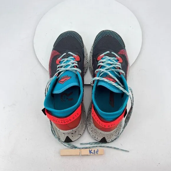 Nike Pegasus Trail 2 GTX Men Size 7 DH0202-001 Smoke Grey Bright Crimson Shoes