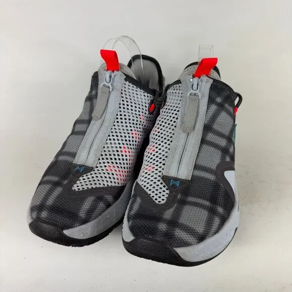 Nike PG 4 Plaid Sneakers Men's 8.5 Gray Lace-Up Low Top Running Shoes CD5079-002