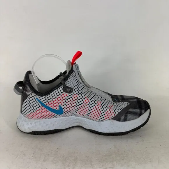 Nike PG 4 Plaid Sneakers Men's 8.5 Gray Lace-Up Low Top Running Shoes CD5079-002