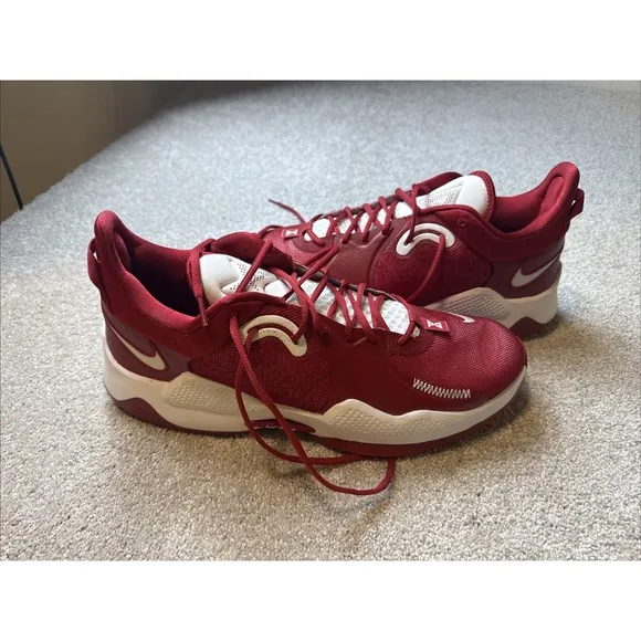 NIKE PG 5 TB PROMO Gym Red, White Basketball Size Men 16.5