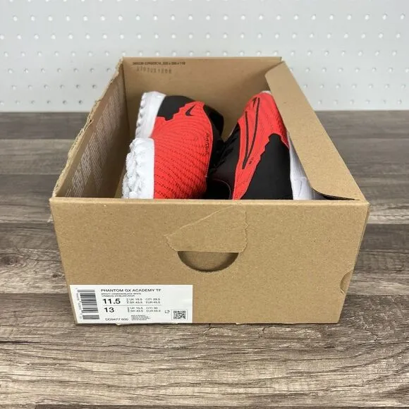 Nike Phantom GX Academy TF Soccer Cleats 'Bright Crimson' Mens 11.5 / DD9477-600