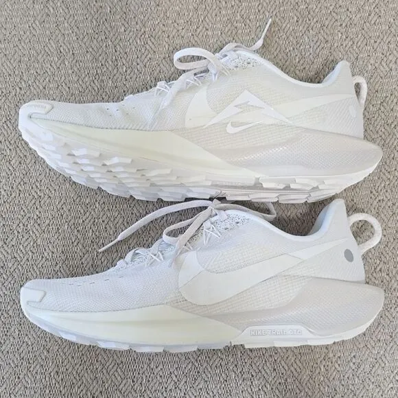 Nike Reactx Pegasus Trail 5 Summit White Running Shoes - Size 9.5