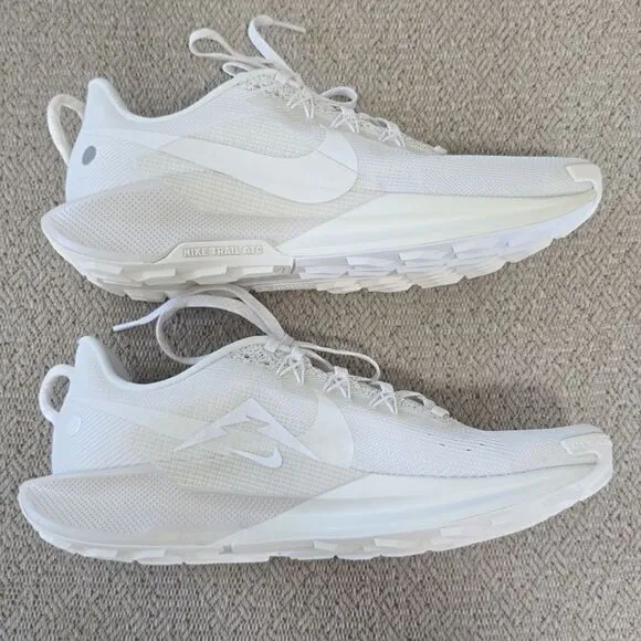 Nike Reactx Pegasus Trail 5 Summit White Running Shoes - Size 9.5