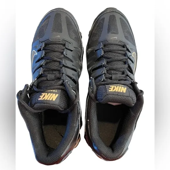 Nike REAX 8 TR Men's 7.5 M Black and Metallic Gold Training Shoes