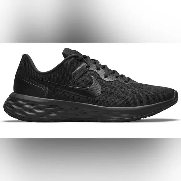 Nike Revolution 6 Next Nature Road Running Shoe sz 7Y, Black. NWOT