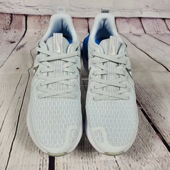 Nike Runing Shoes Womens Size 8 Wolf Grey Legend React 2 Swoosh Gym Work Out