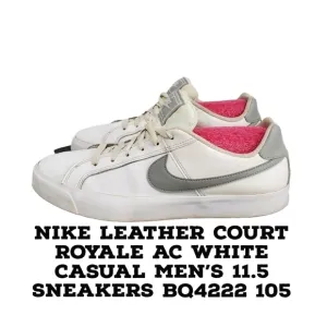 Nike Shoes Men 11.5 Leather Court Royale AC White Casual Sneakers BQ4222 105