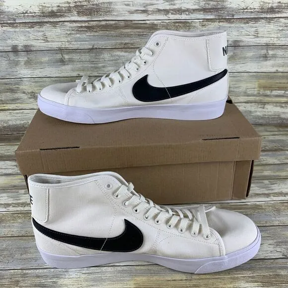 Nike Shoes Mens 13 Sail/Anthracite White SB Blazer Court Mid‎ BLZR DC8901-102