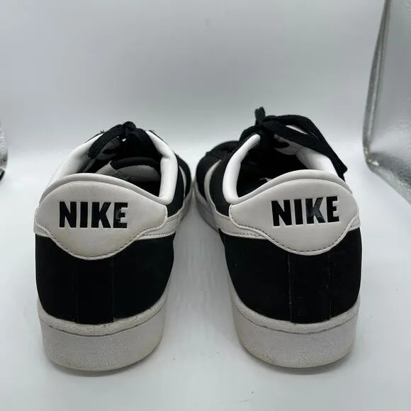 Nike Shoes Mens 9.5 Classic Tennis Sneaker 312495-011 Black Leather Lace Up Flat