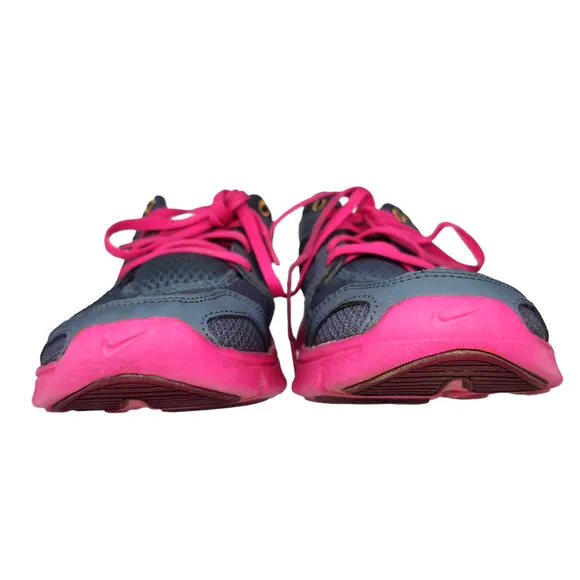 Nike Shoes Womens 6 Hot Pink Gray White Swoosh Tennis Running Gym Sneakers