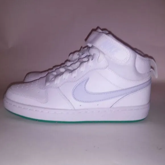 Nike Sneakers Size 5.5 Youth Court Borough Mid 2 GS White Gray Green Kids Shoes