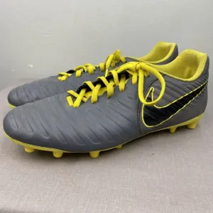 Nike soccer cleats men 9.5 gray lace legend 7 tiempo FG a02597-070 Leather