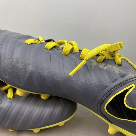 Nike soccer cleats men 9.5 gray lace legend 7 tiempo FG a02597-070 Leather
