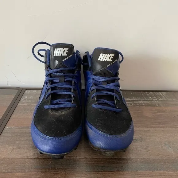 Nike Soccer Shoes 555968 MVP Keystone Power Channel Black Blue Size 11.5