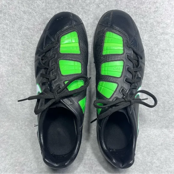 Nike T90 Soccer Cleats Total 90 Black Green 386471-013 Men's Size 7.5 US 2010