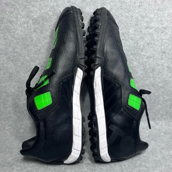 Nike T90 Soccer Cleats Total 90 Black Green 386471-013 Men's Size 7.5 US 2010