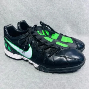 Nike T90 Soccer Cleats Total 90 Black Green 386471-013 Men's Size 7.5 US 2010