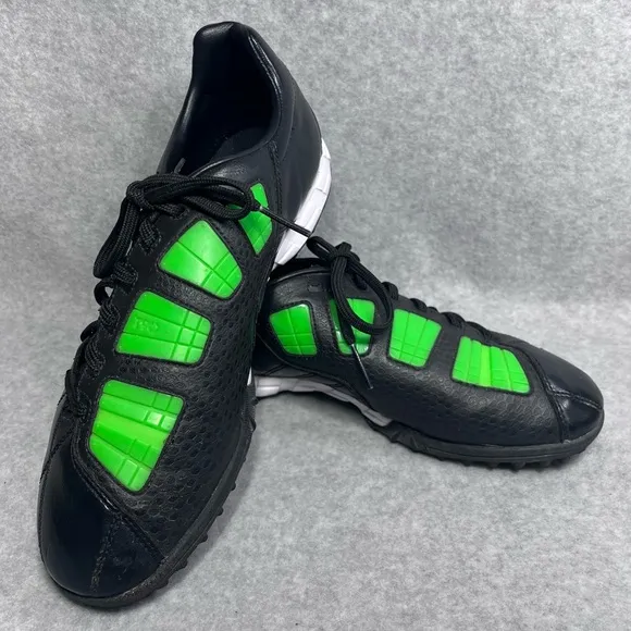 Nike T90 Soccer Cleats Total 90 Black Green 386471-013 Men's Size 7.5 US 2010