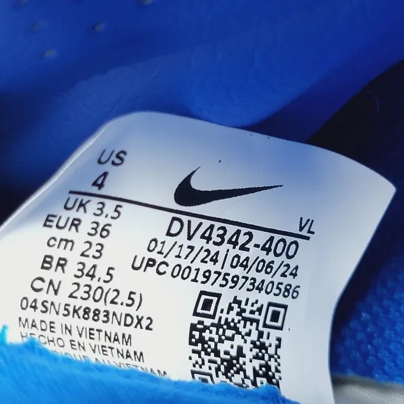 Nike Tiempo Legend 10 Academy TF Soccer Shoes Soar Blue DV4342-400 Mens Sz 4 New