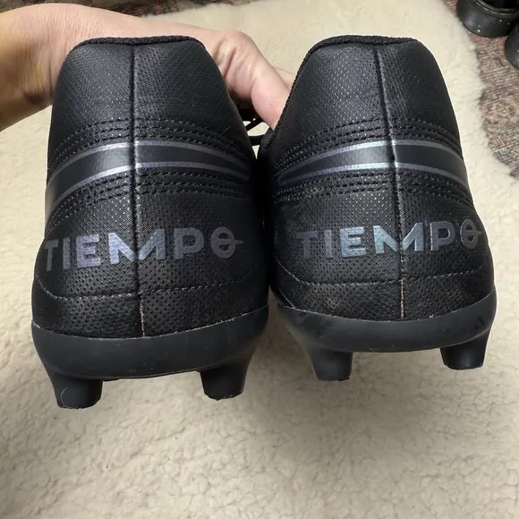 Nike Tiempo Legend 8 Elite Black Soccer Cleats Men's Size 12 AT6107-010