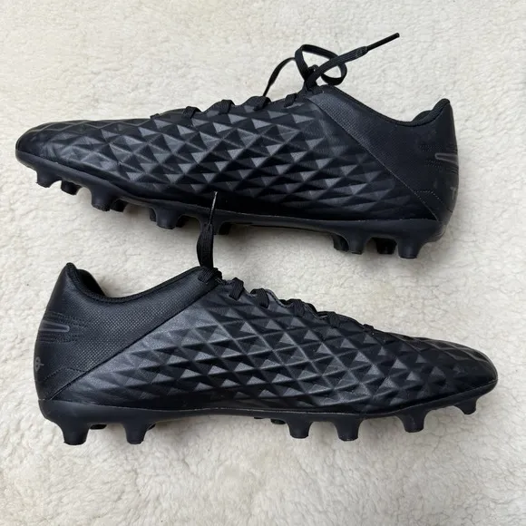 Nike Tiempo Legend 8 Elite Black Soccer Cleats Men's Size 12 AT6107-010