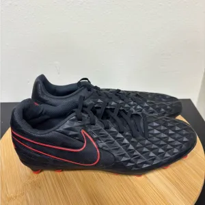 Nike Tiempo Legend 8 Men's Size 8 Club MG Soccer Cleat Black Red AT6107-060