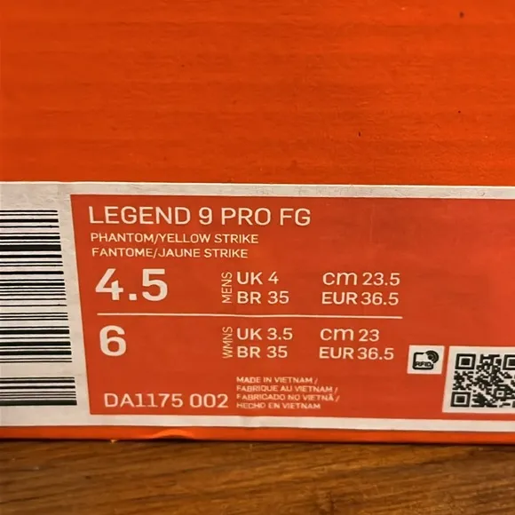 Nike Tiempo Legend 9 Pro FG Soccer Cleats Shoes DA1175 002 Women’s 6 / Youth 4.5