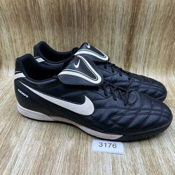 Nike Tiempo Natural III TF Men's Size 13 Black Soccer Cleats Shoes 366207-017