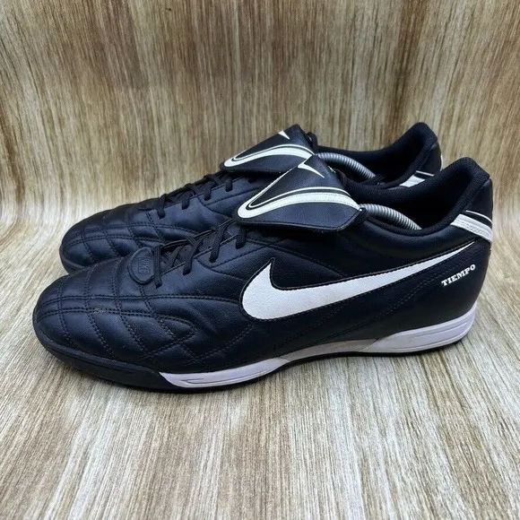 Nike Tiempo Natural III TF Men's Size 13 Black Soccer Cleats Shoes 366207-017