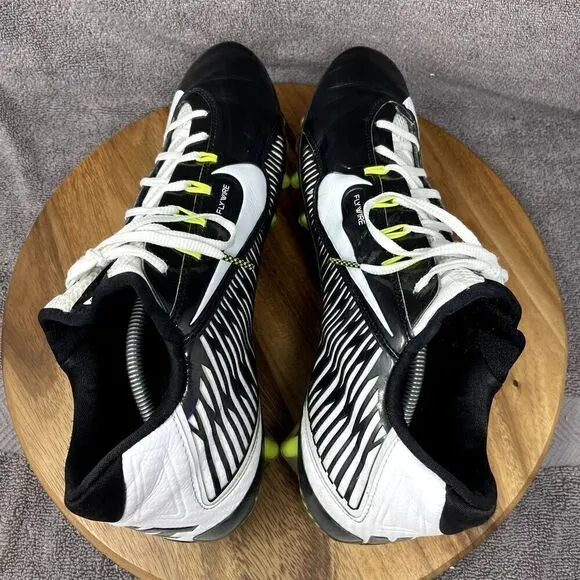 Nike Vapor Carbon Elite TD Football Cleats Shoes 631425-010 Black White Size 14