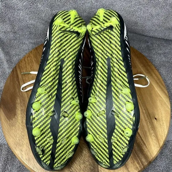 Nike Vapor Carbon Elite TD Football Cleats Shoes 631425-010 Black White Size 14