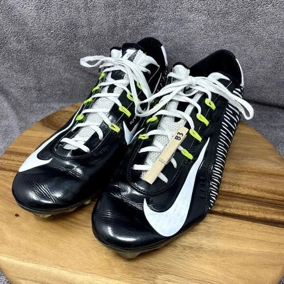 Nike Vapor Carbon Elite TD Football Cleats Shoes 631425-010 Black White Size 14