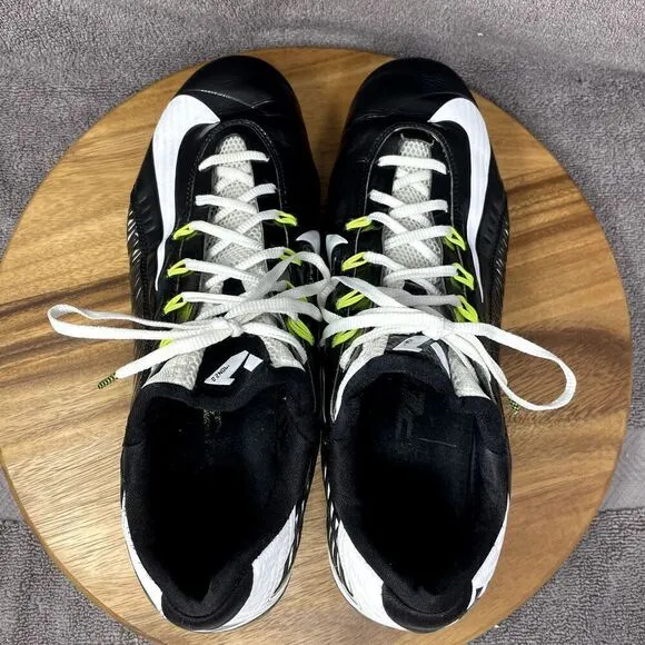 Nike Vapor Carbon Elite TD Football Cleats Shoes 631425-010 Black White Size 14