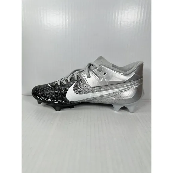 Nike Vapor Edge Elite 360 2 Mens Size 12 Silver/Black Football Cleats DA5457-003