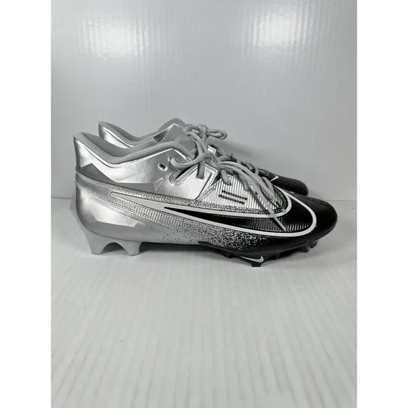 Nike Vapor Edge Elite 360 2 Mens Size 12 Silver/Black Football Cleats DA5457-003