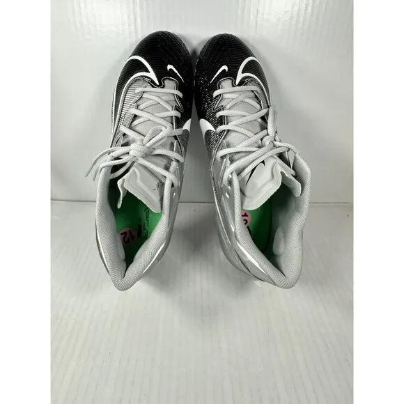 Nike Vapor Edge Elite 360 2 Mens Size 12 Silver/Black Football Cleats DA5457-003